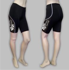 016 Cycling shorts FLOWERS with pad black