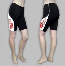 014 Cycling shorts FLOWERS with pad white