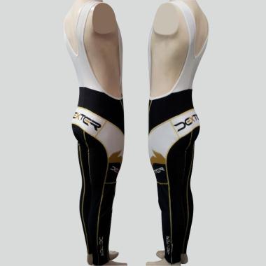 120 Thermo pants FOOT with braces gold    