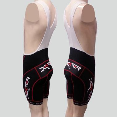 033 Short pants IMAGE with braces black-red