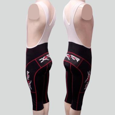 094 Knee pants IMAGE with braces black-red XXXL