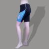 019 Cycling shorts FLOWERS with pad azuro